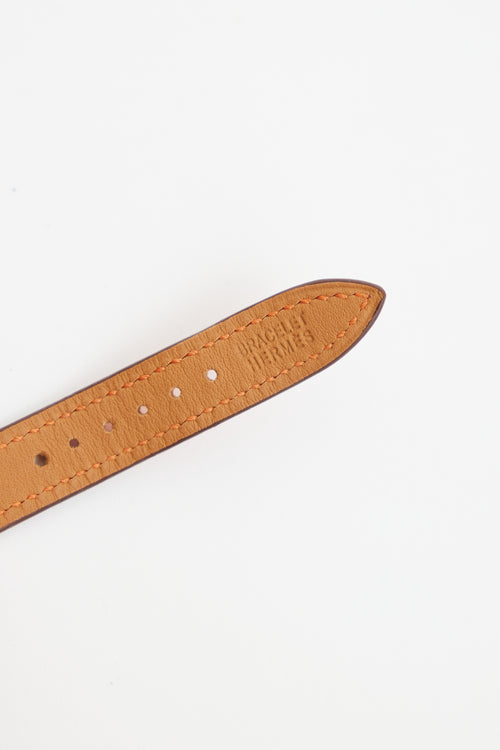 Hermès 2023 Orange H Swift & Stainless Steel Cape Cod Watch