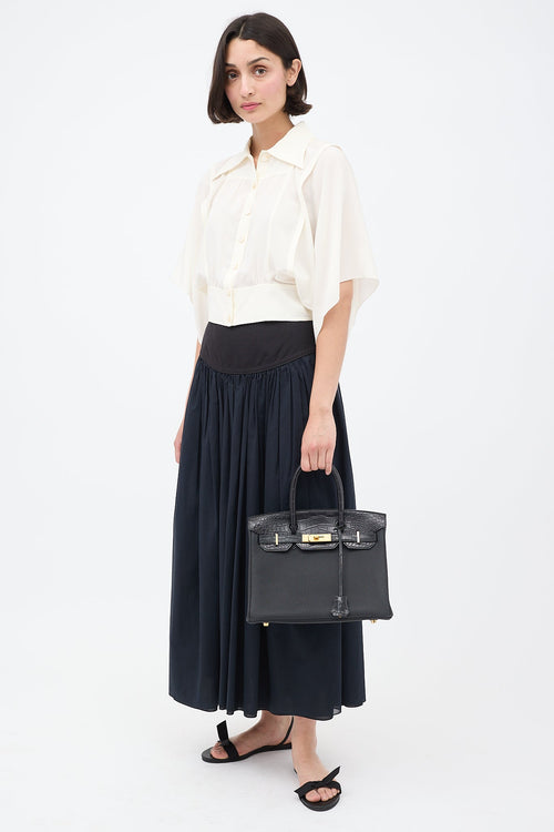 Hermès 2020 Noir Togo & Exotic Leather Birkin 30 Touch Bag