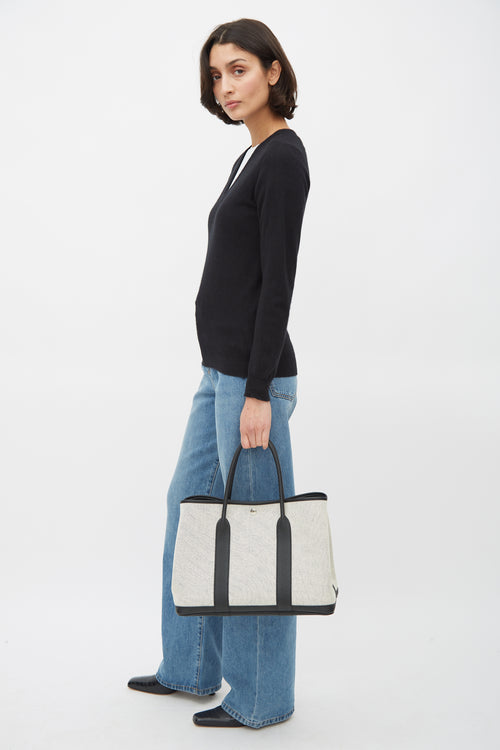 Hermès 2020 Ecru Toile & Noir Negonda Garden Party 36 Bag