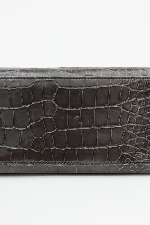 Hermès 2020 Graphite Exotic Leather & Gold Kelly Sellier 25 Bag