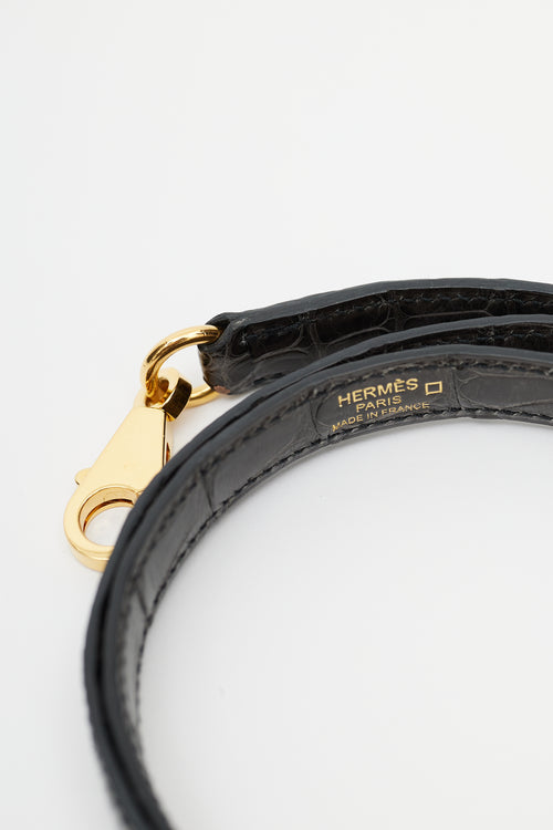 Hermès 2020 Graphite Exotic Leather & Gold Kelly Sellier 25 Bag