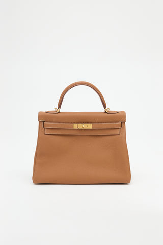 Hermès 2021 Gold Togo Kelly Retourne 32 Bag