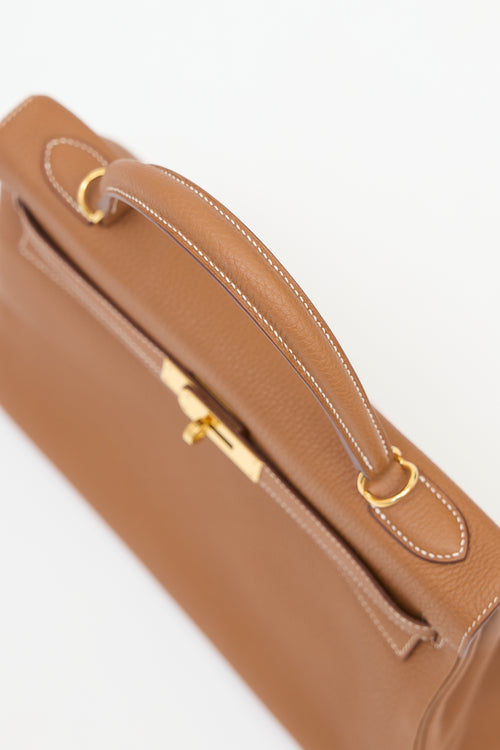 Hermès 2021 Gold Togo Kelly Retourne 32 Bag