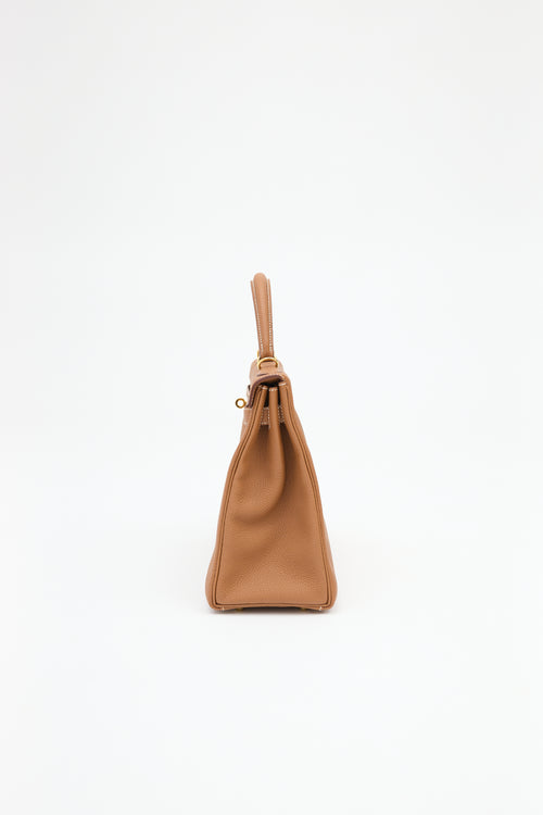 Hermès 2021 Gold Togo Kelly Retourne 32 Bag