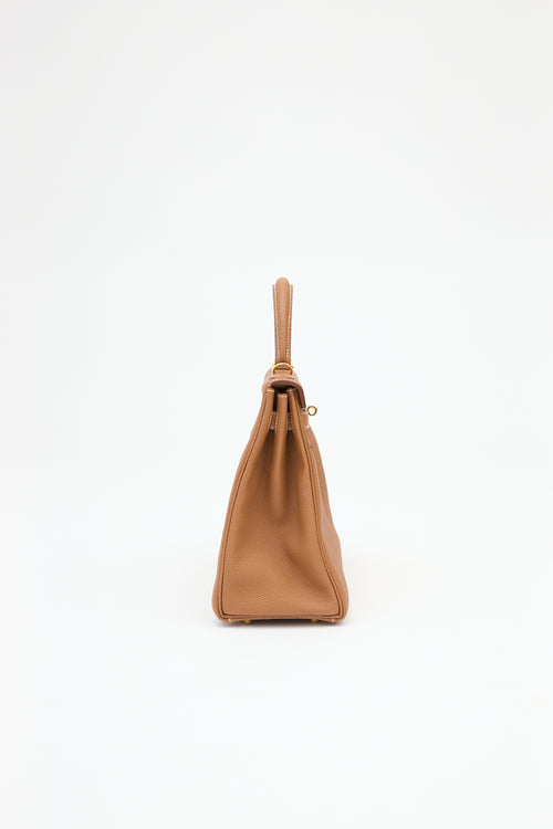 Hermès 2021 Gold Togo Kelly Retourne 32 Bag