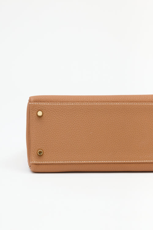 Hermès 2021 Gold Togo Kelly Retourne 32 Bag