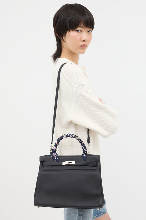 Hermès 2021 Noir Togo Kelly II Retourne 32 Bag