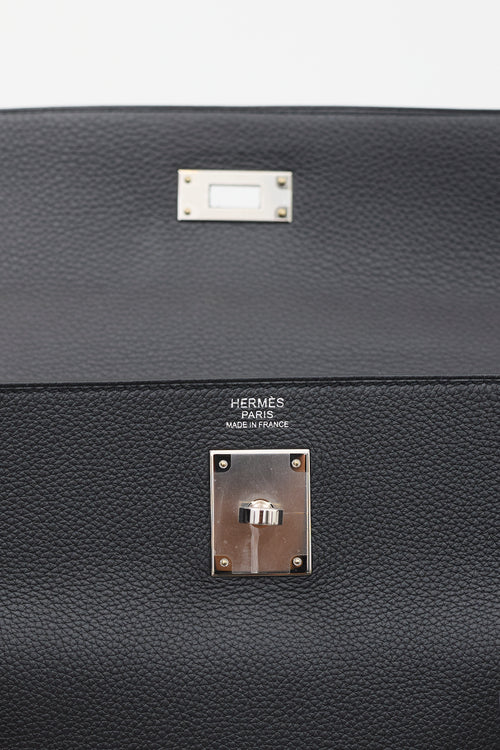 Hermès 2021 Noir Togo Kelly II Retourne 32 Bag