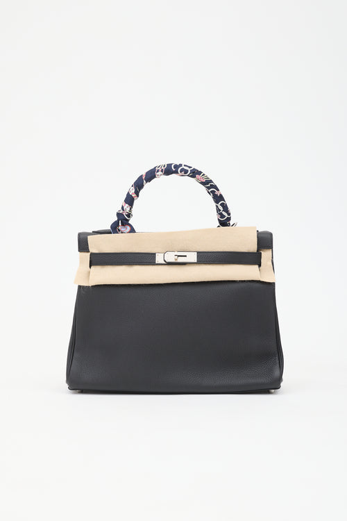 Hermès 2021 Noir Togo Kelly II Retourne 32 Bag