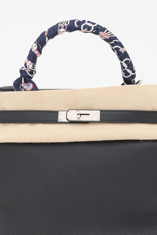 Hermès 2021 Noir Togo Kelly II Retourne 32 Bag