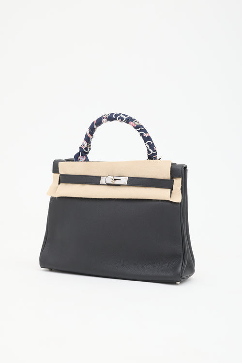 Hermès 2021 Noir Togo Kelly II Retourne 32 Bag
