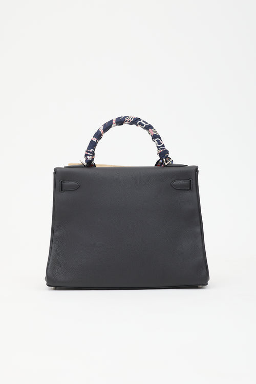 Hermès 2021 Noir Togo Kelly II Retourne 32 Bag