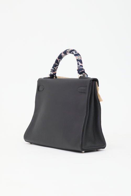 Hermès 2021 Noir Togo Kelly II Retourne 32 Bag