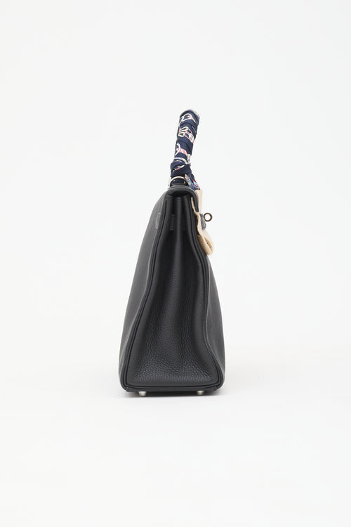 Hermès 2021 Noir Togo Kelly II Retourne 32 Bag