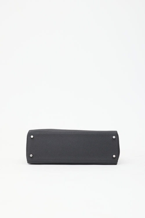 Hermès 2021 Noir Togo Kelly II Retourne 32 Bag