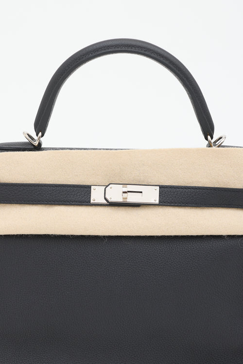 Hermès 2021 Noir Togo Kelly II Retourne 32 Bag