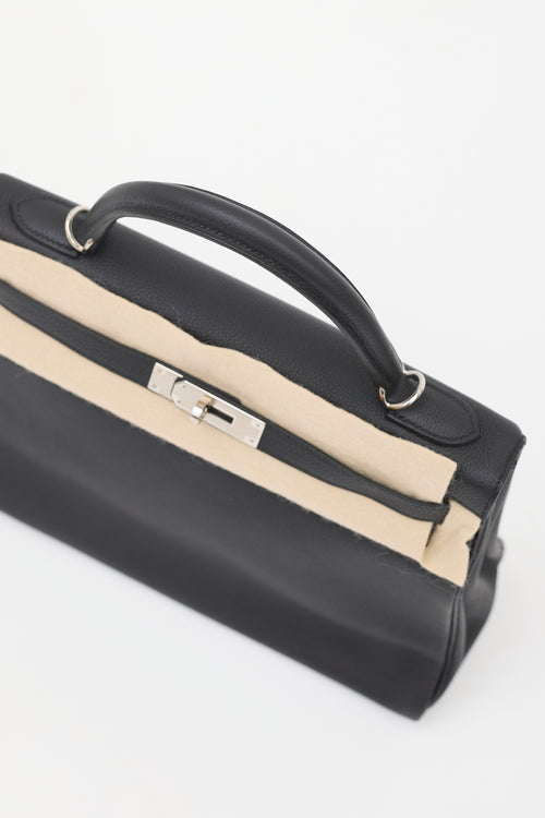 Hermès 2021 Noir Togo Kelly II Retourne 32 Bag