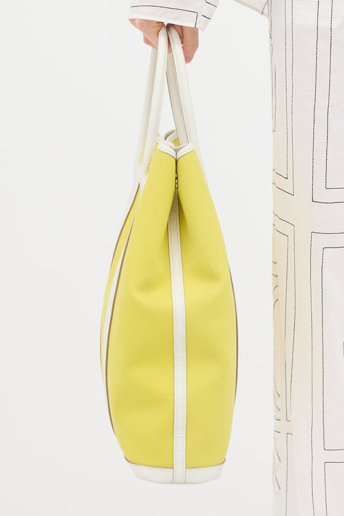 Hermès 2022 Lime Blanc Garden File 37 Bag