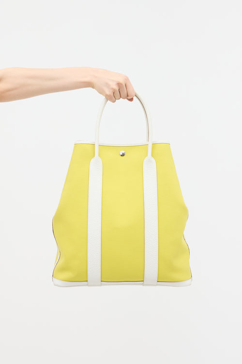 Hermès 2022 Lime Blanc Garden File 37 Bag