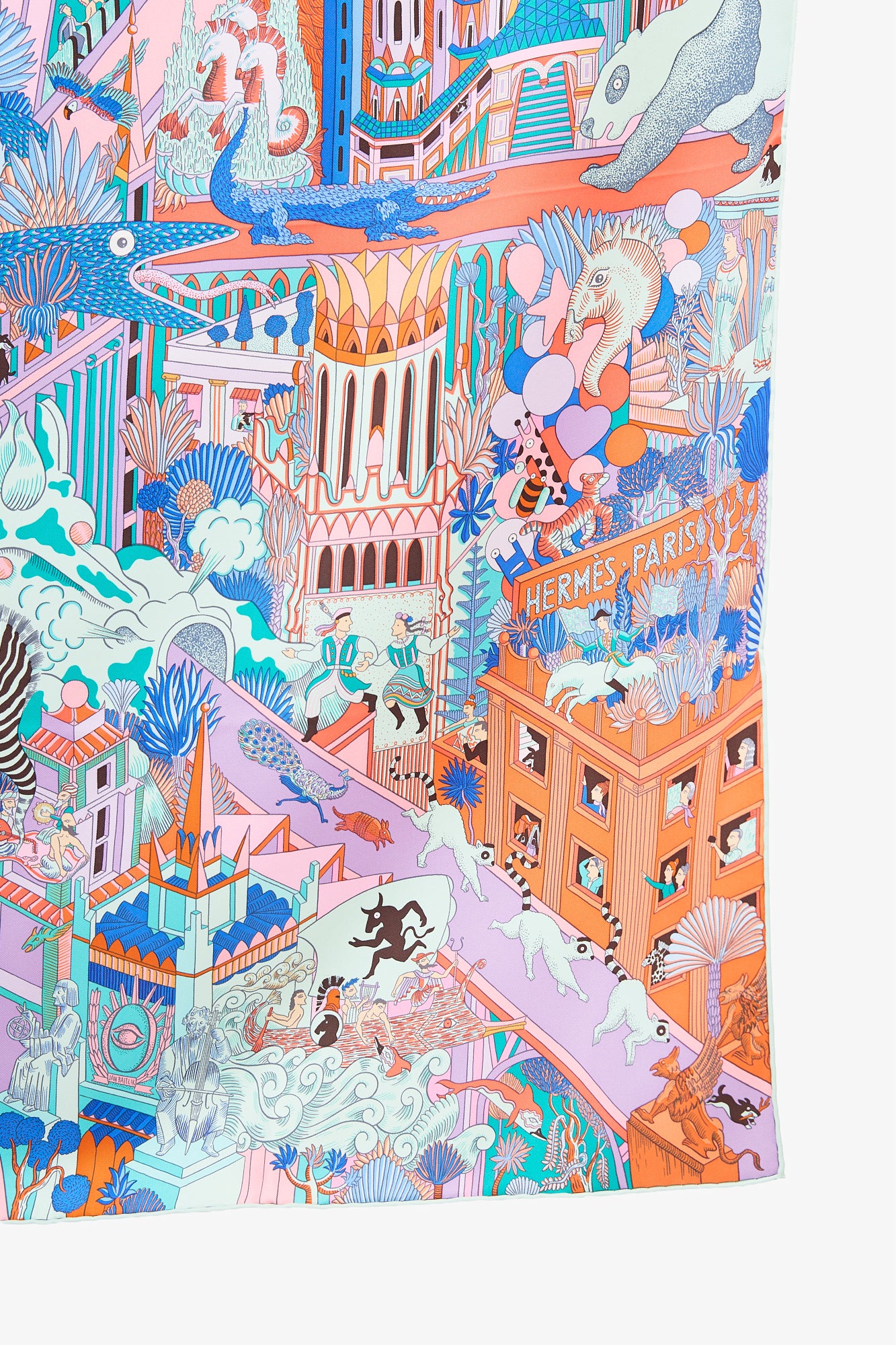 Hermès 2019 Silk Animapolis 90 Scarf