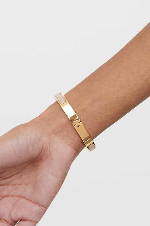 Hermès Beige Rose Gold Chaine D'Ancre Bracelet