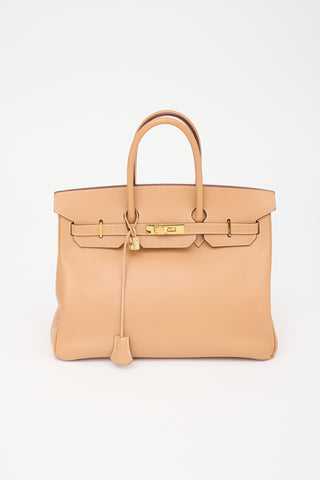 Hermès 1998 Natural Courchevel Birkin 35 Bag