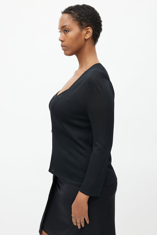 Hermès Black Knit Tank & Cardigan Set