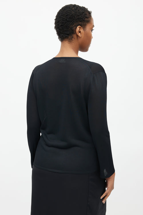 Hermès Black Knit Tank & Cardigan Set