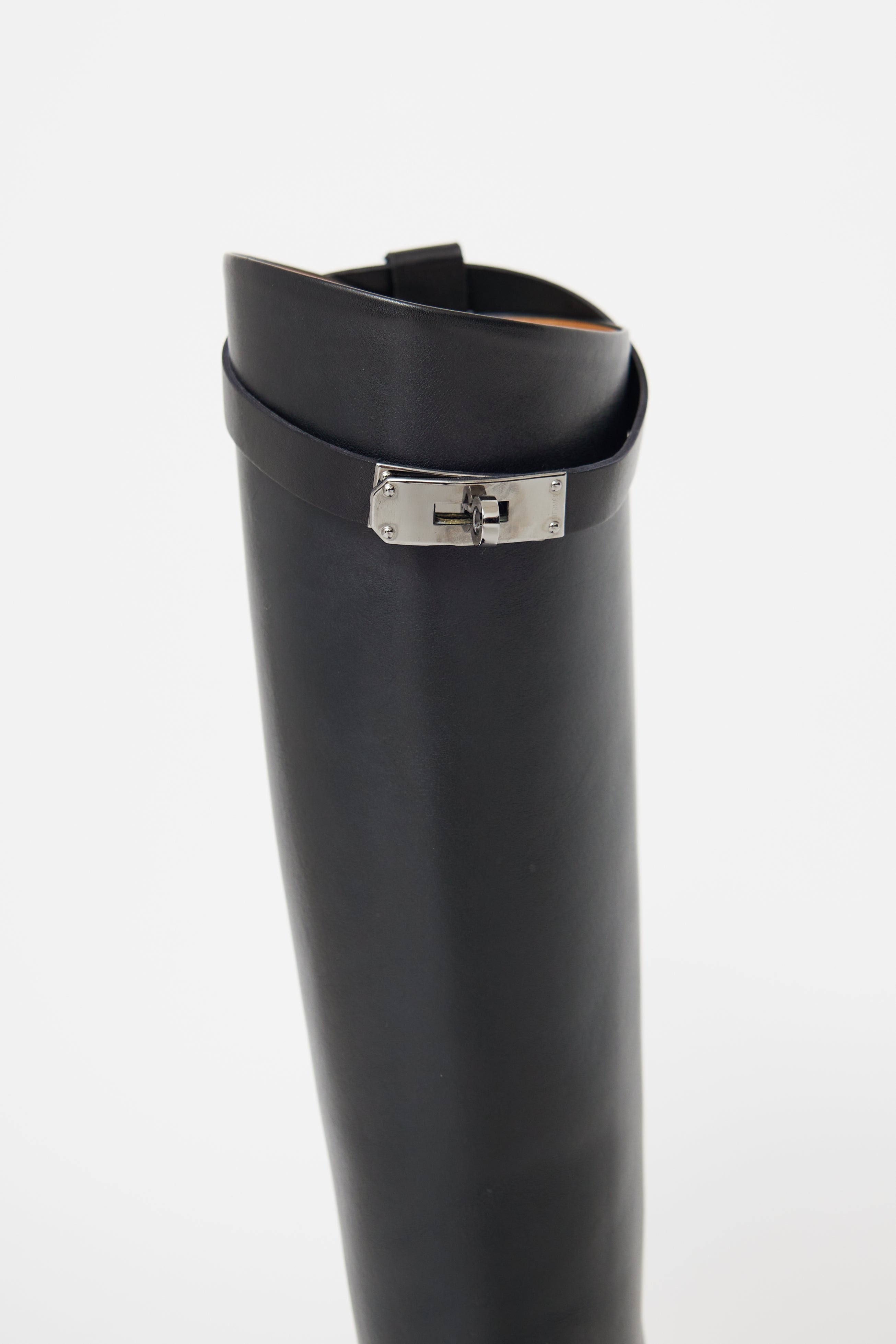 Hermès Black Leather Kelly Jumping Boots