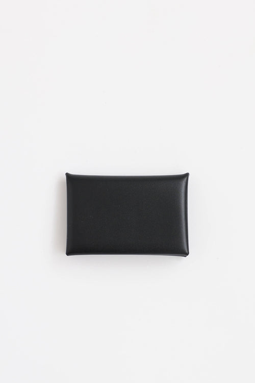 Hermès Box Leather Calvi Card Holder