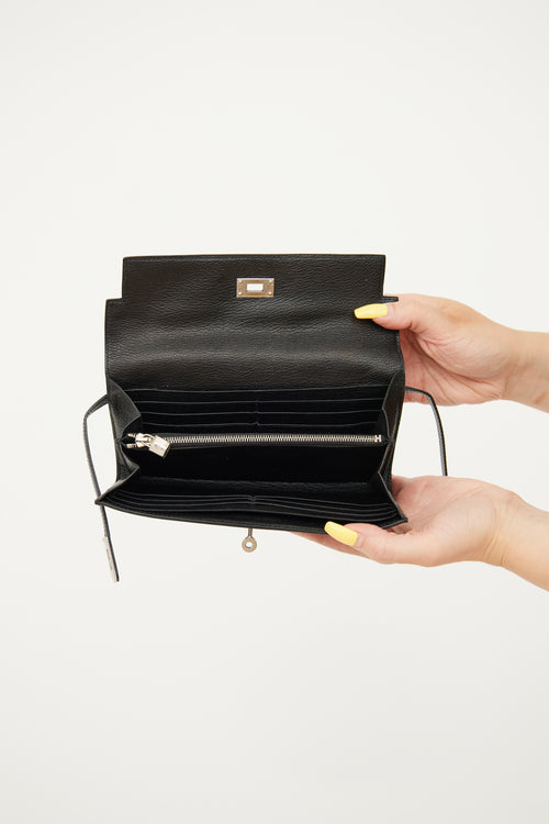 Hermès Black Leather Kelly Wallet