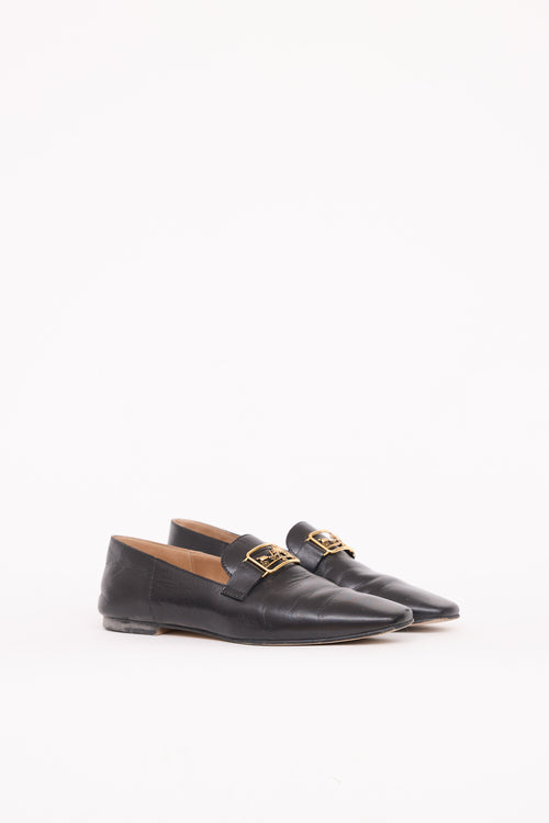 Hermes Leather Time Buckle Loafer