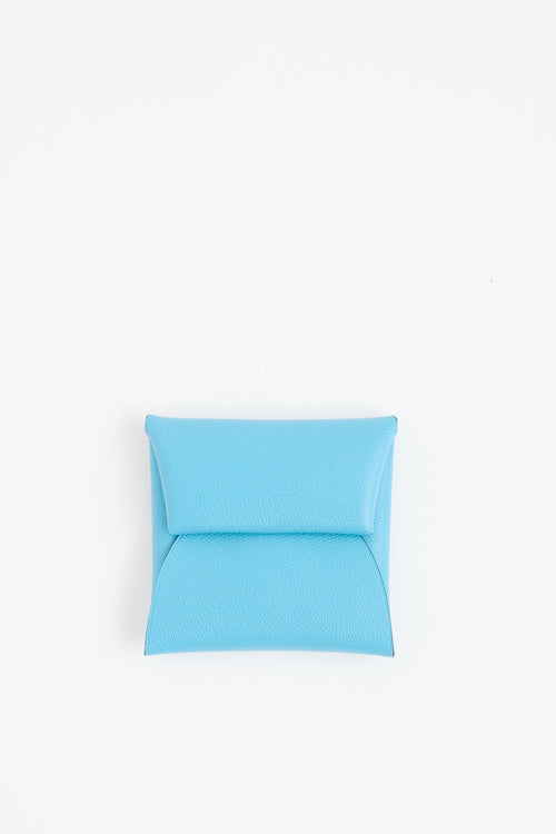 Hermès Bleu Celeste Bastia Change Purse