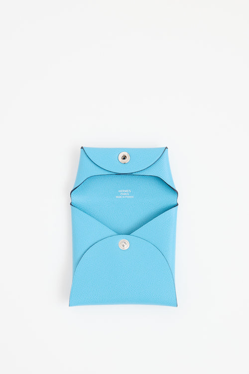 Hermès Bleu Celeste Bastia Change Purse