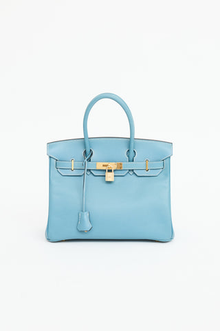 Hermès 2004 Bleu Jean Epsom Birkin 30 Bag
