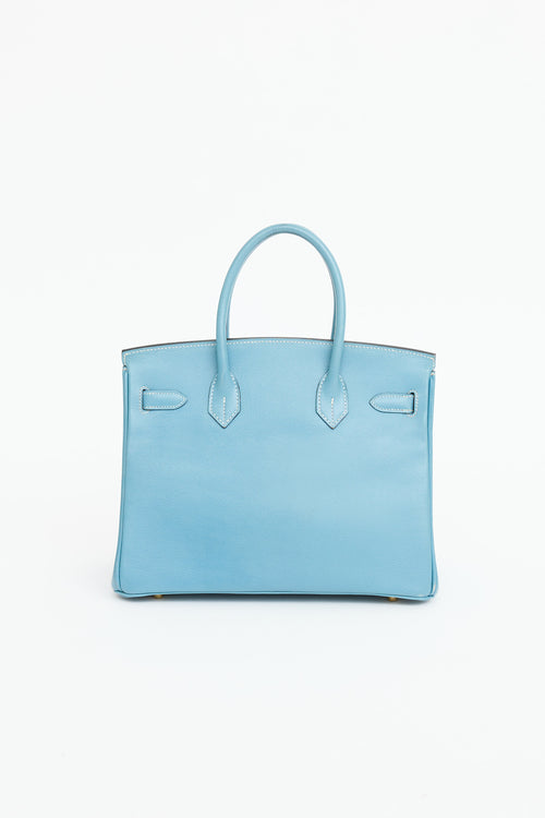 Hermès 2004 Bleu Jean Epsom Birkin 30 Bag