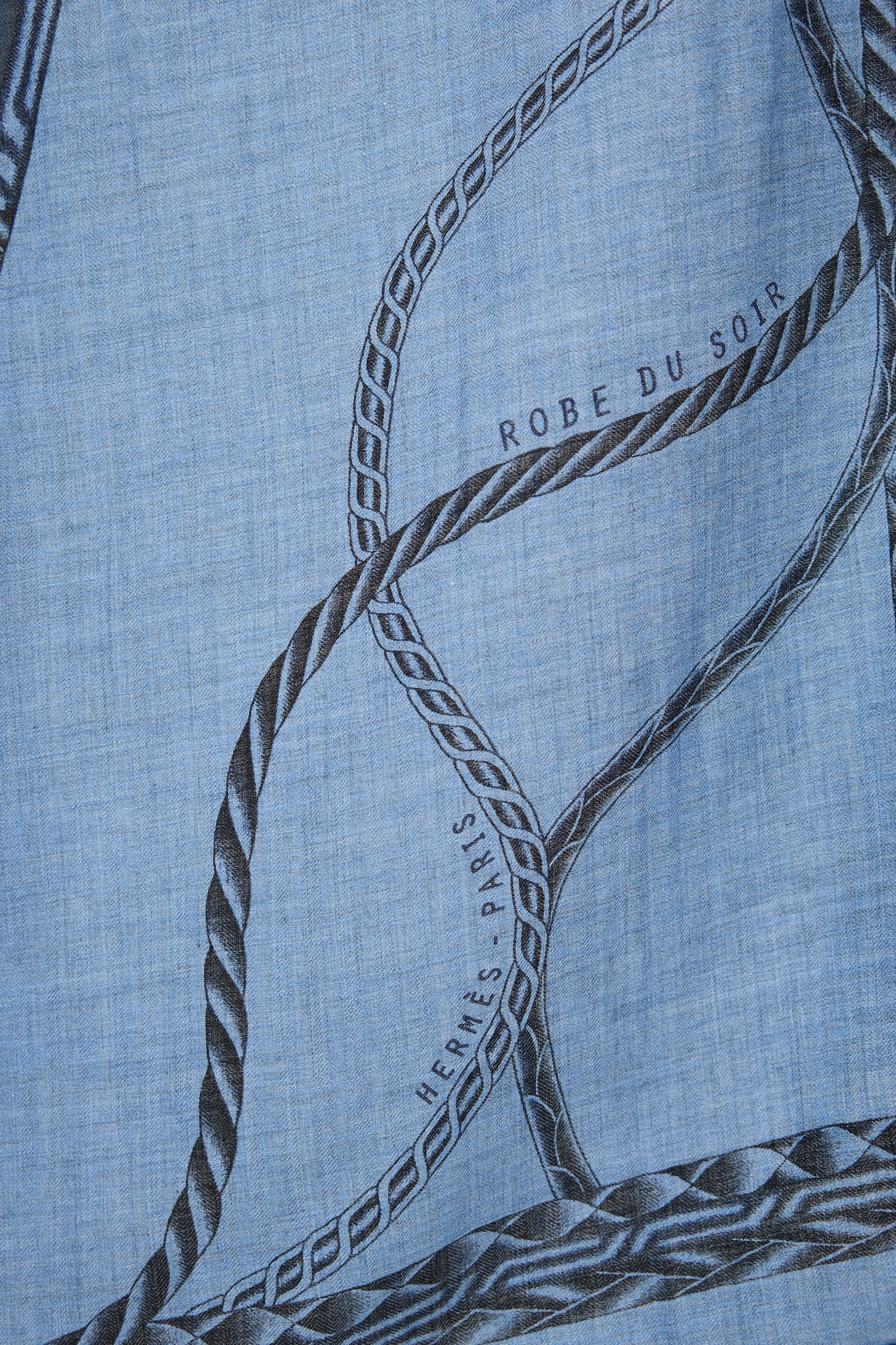 Hermès Silk & Cashmere Robe Du Soir 140 Scarf