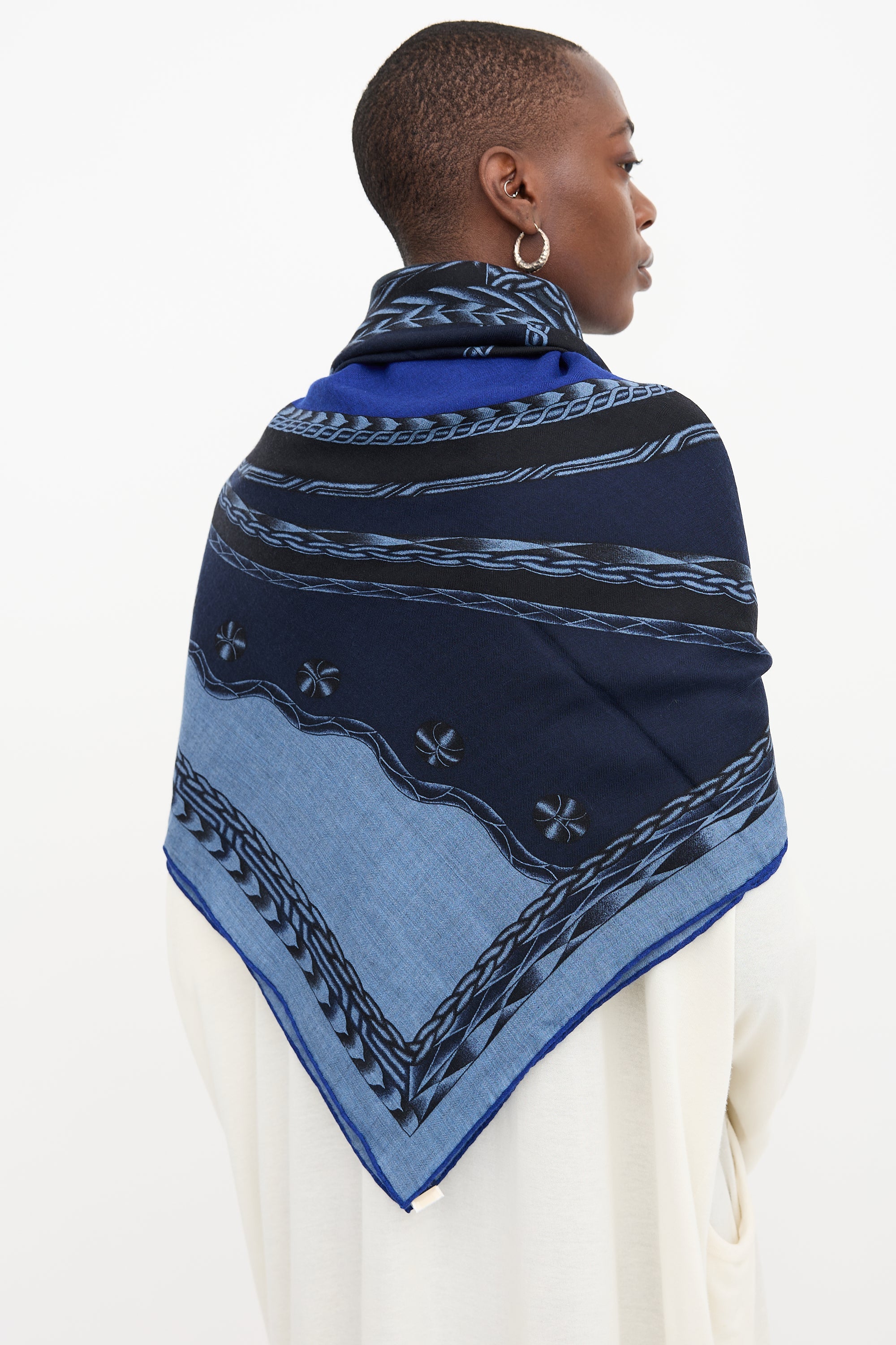 Hermès Silk & Cashmere Robe Du Soir 140 Scarf