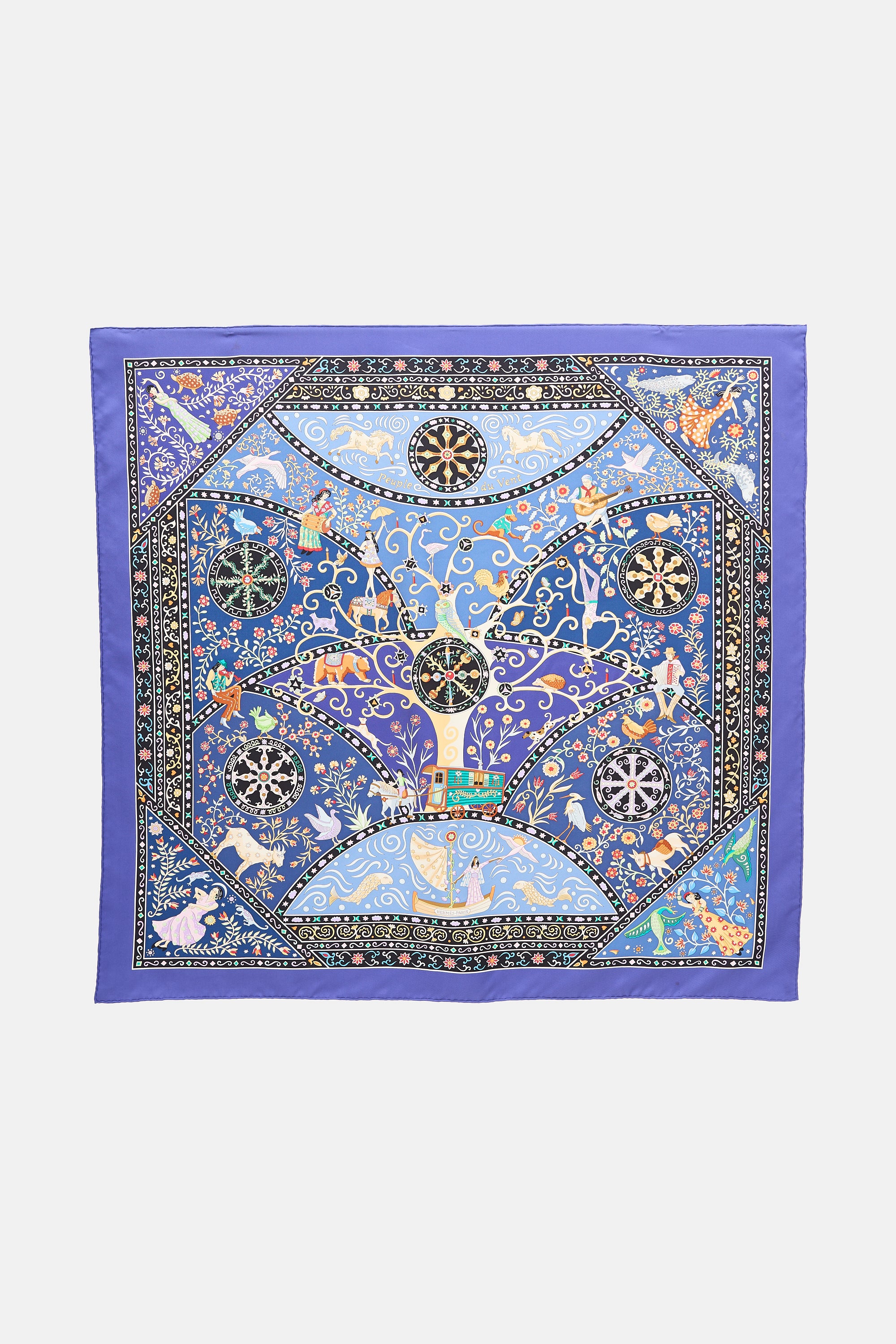 Hermès Silk Peuple Du Vent 90 Scarf