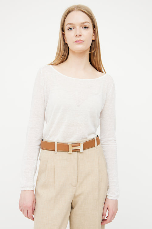 Hermès Brown & Black Reversible H Belt