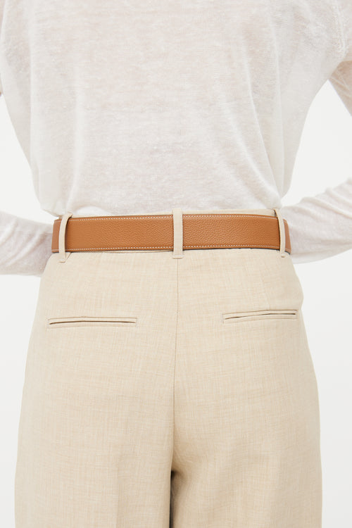 Hermès Brown & Black Reversible H Belt