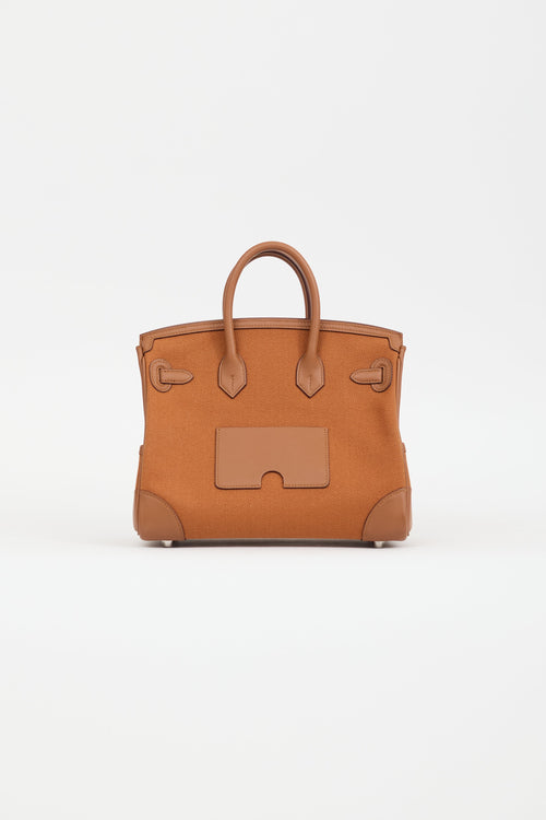 Hermès 2022 Gold Toile Goeland & Swift Leather Birkin Cargo 25 Bag