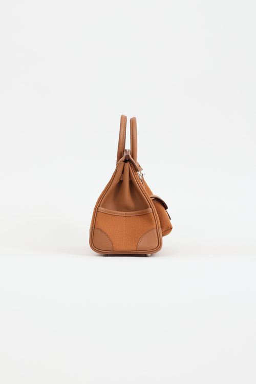 Hermès 2022 Gold Toile Goeland & Swift Leather Birkin Cargo 25 Bag