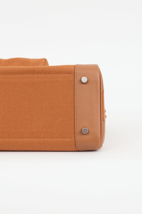 Hermès 2022 Gold Toile Goeland & Swift Leather Birkin Cargo 25 Bag