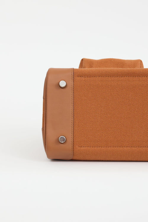 Hermès 2022 Gold Toile Goeland & Swift Leather Birkin Cargo 25 Bag