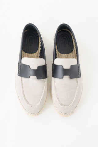 Hermès Canvas Trip Espadrille Flat
