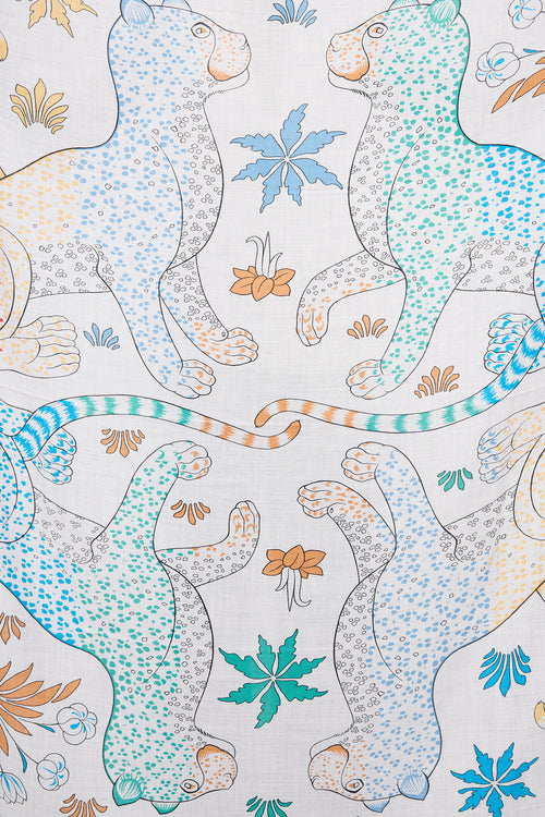 Hermès Cashmere & Silk Les Léopards 140 Shawl