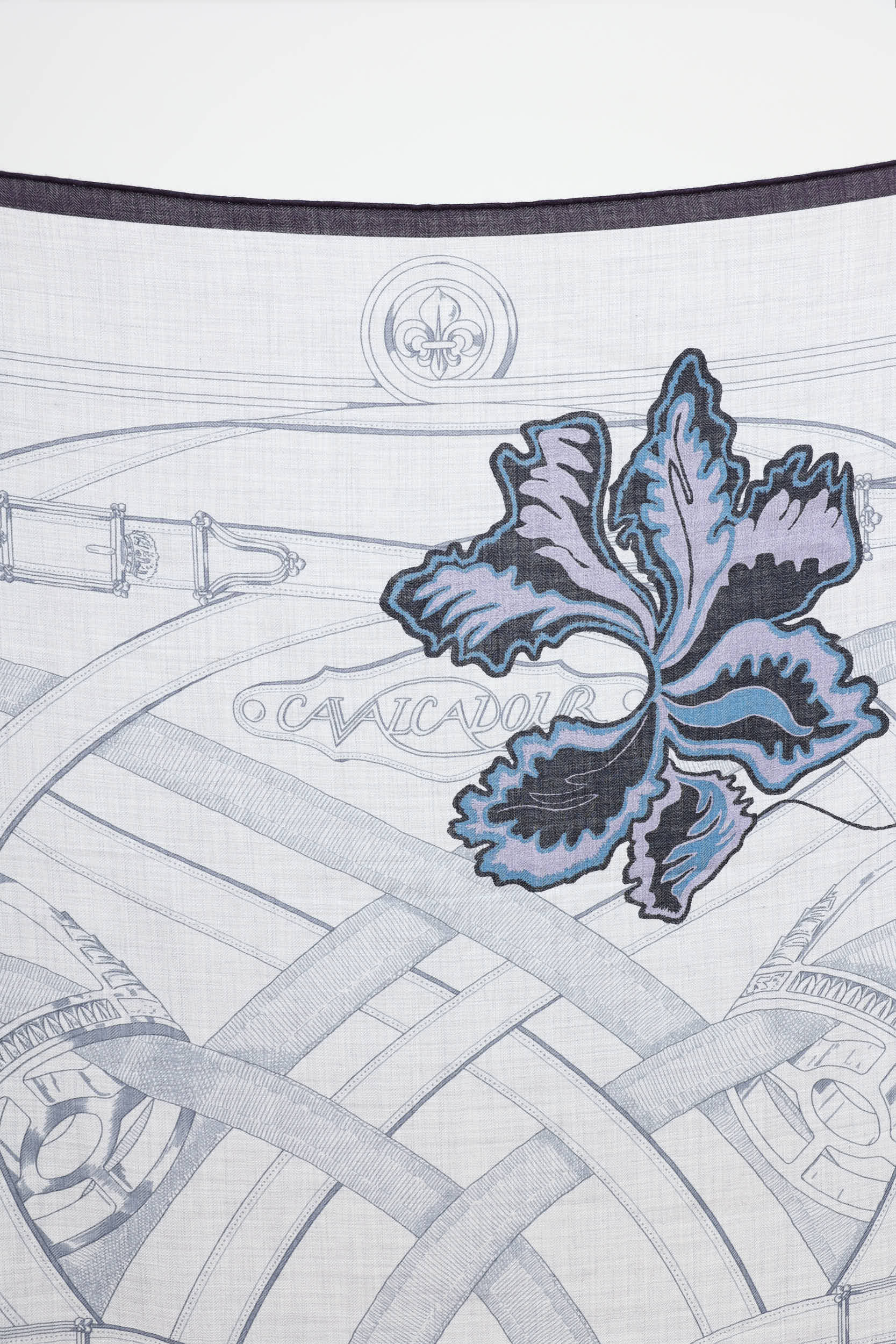 Hermès Cavalcadour Fleuri 140 Shawl