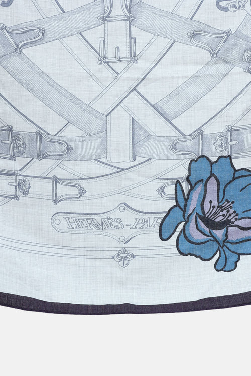 Hermès Cavalcadour Fleuri 140 Shawl