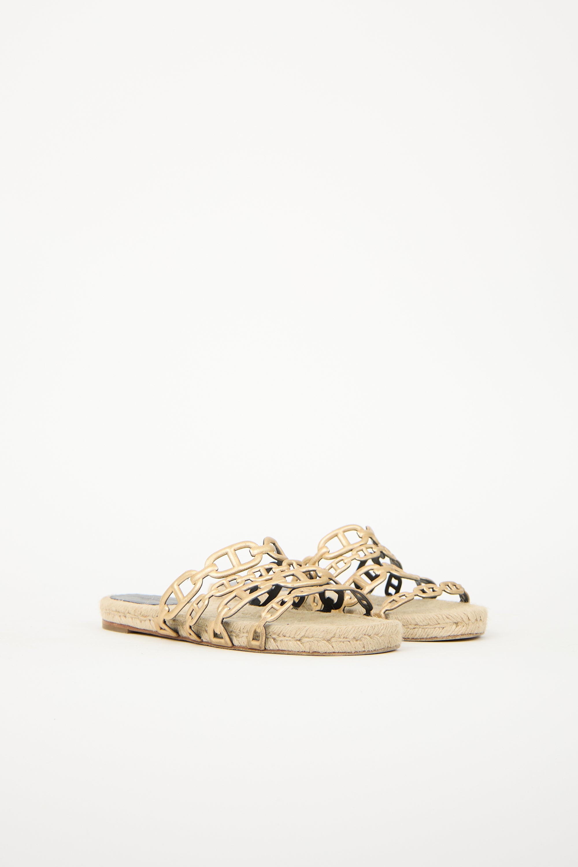 Hermès Ancone Chain Espadrille Sandal